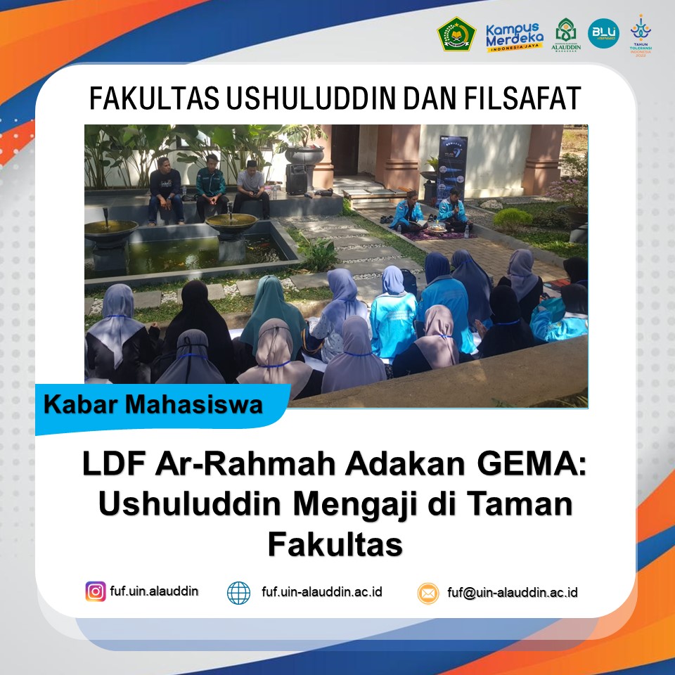 LDF Ar-Rahmah Adakan GEMA: Ushuluddin Mengaji di Taman Fakultas 
