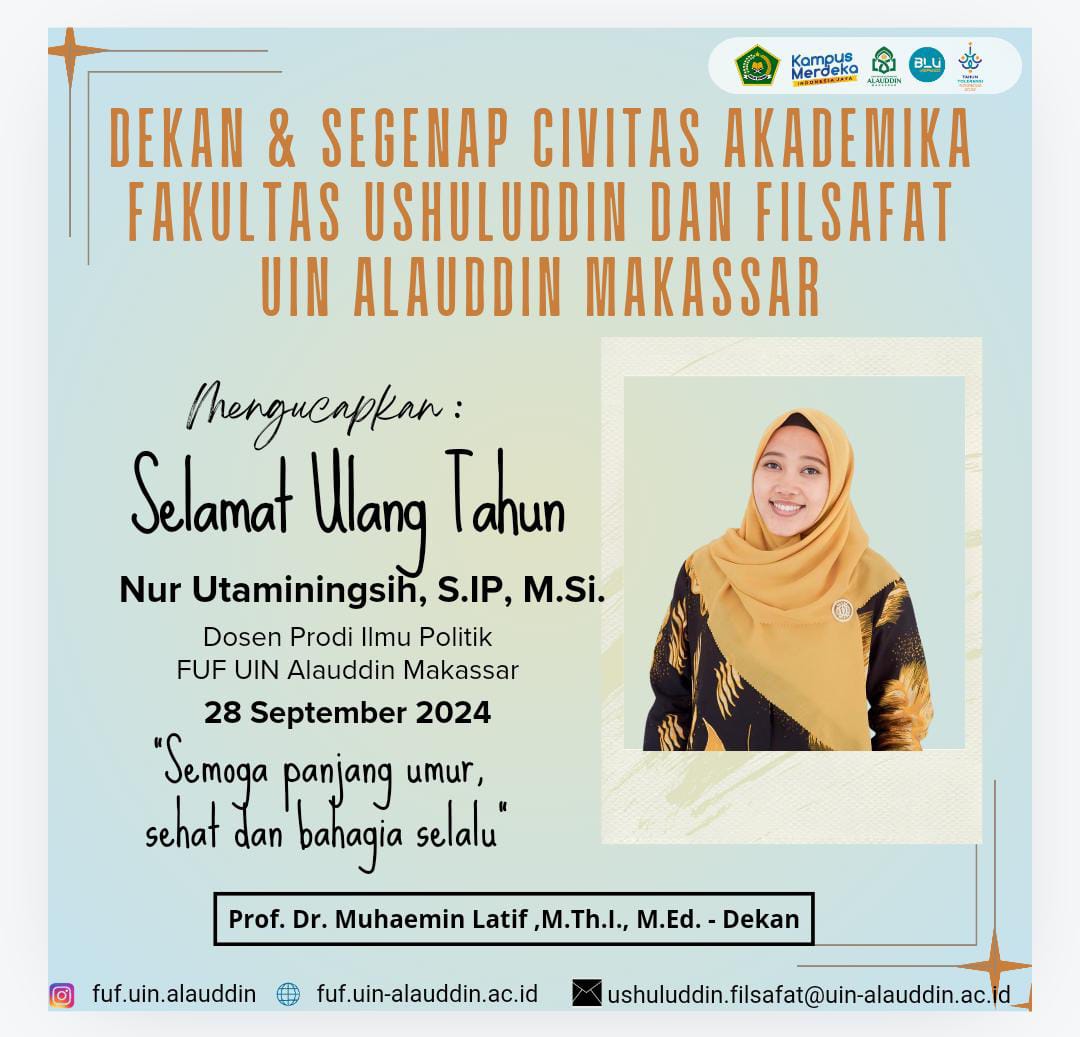 Selamat ulang tahun, Ibu Nur Utaminingsih, S.IP, M.Si.!