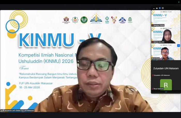 KINMU V Resmi Dibuka, 436 Mahasiswa Ushuluddin se-Indonesia Adu Karya Secara Daring 