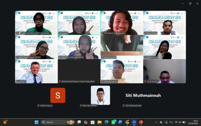 KINMU-NSW #6 FUF UIN Alauddin Makassar Bahas Radikalisme dan Moderasi Beragama dalam Perspektif Ushuluddin